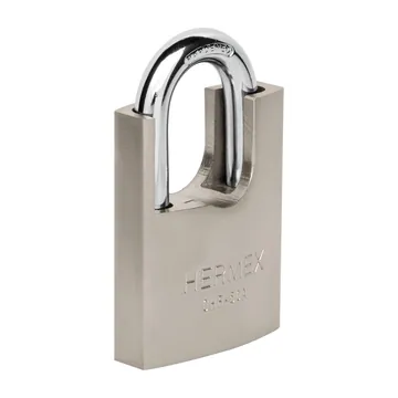 Candado de hierro con coraza y llave de disco Hermex, 50 mm