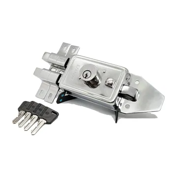 Cerradura de sobreponer de seguridad, dos pasadores cuadrados Bunkker, safety 1000
