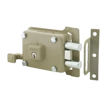 Cerradura de sobreponer, backset 70 mm INAFER C-999, mano derecha · verde acero